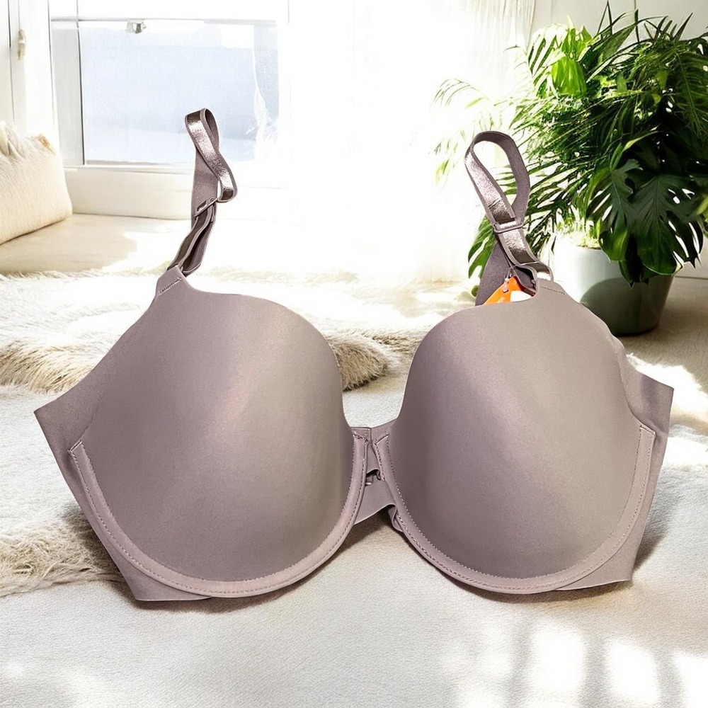 Warners No Side‎ Effects Underwire T-Shirt Bra 38C Taupe Lightly Lined RA3561W